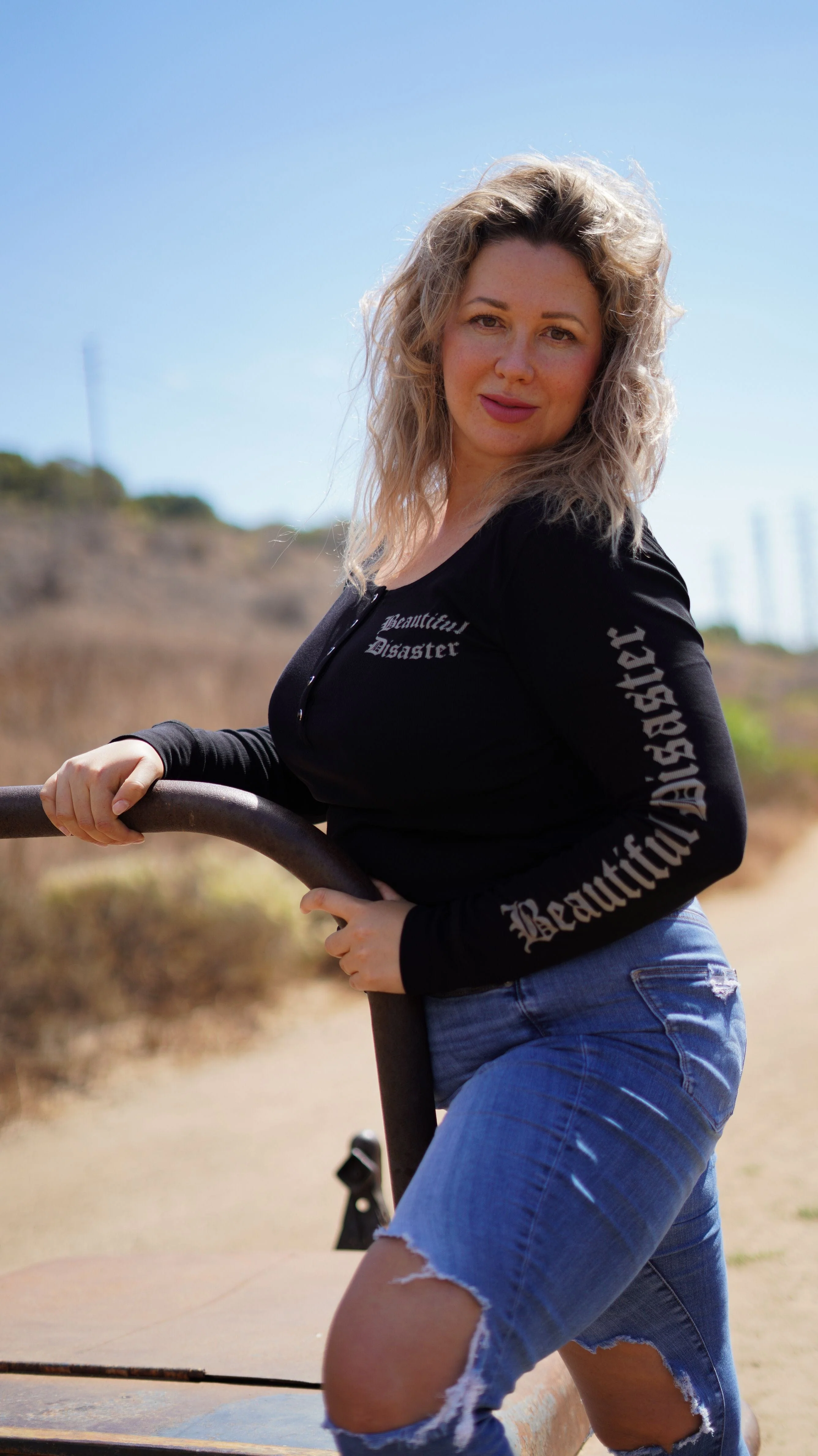 Beautiful Disaster Henley - Black - Image 12