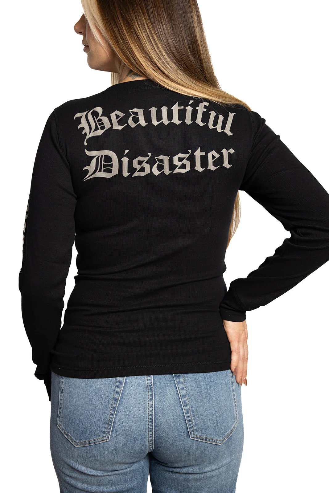 Beautiful Disaster Henley - Black - Image 5
