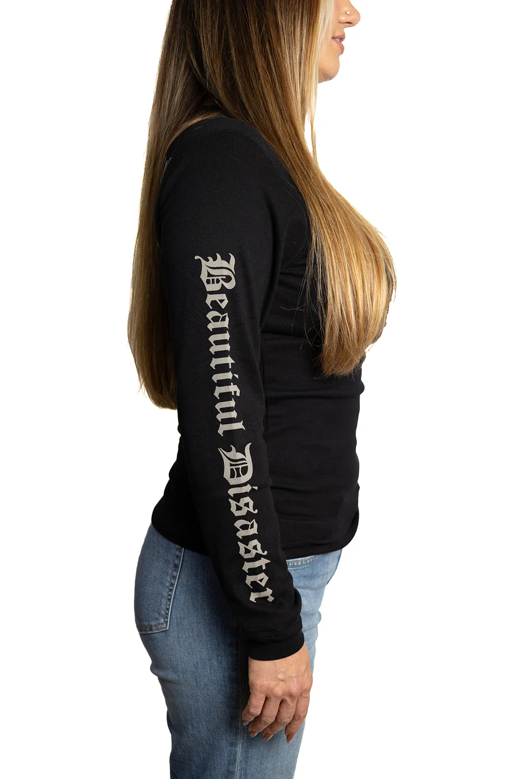 Beautiful Disaster Henley - Black - Image 7
