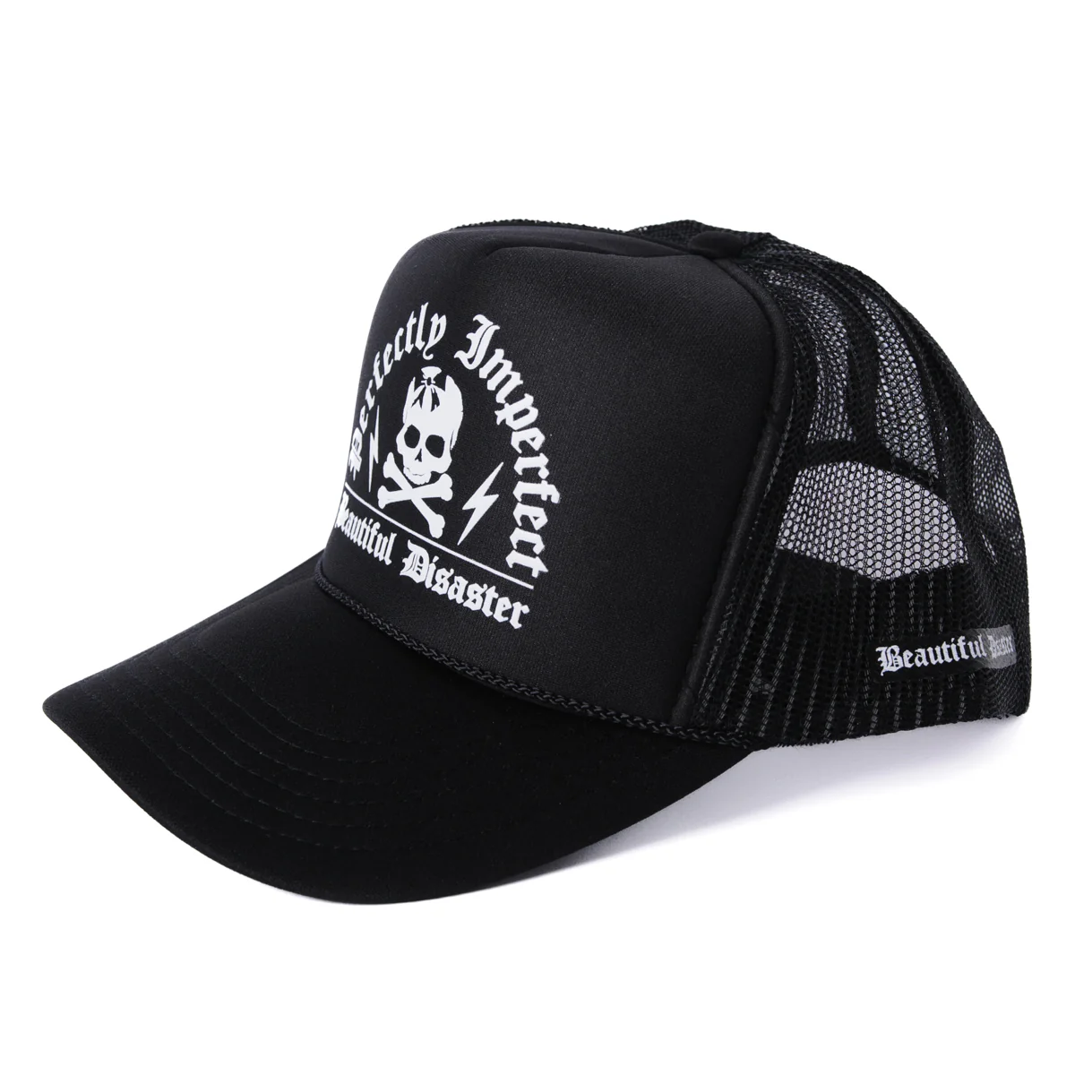 Perfectly Imperfect Trucker Hat - Black - Image 3
