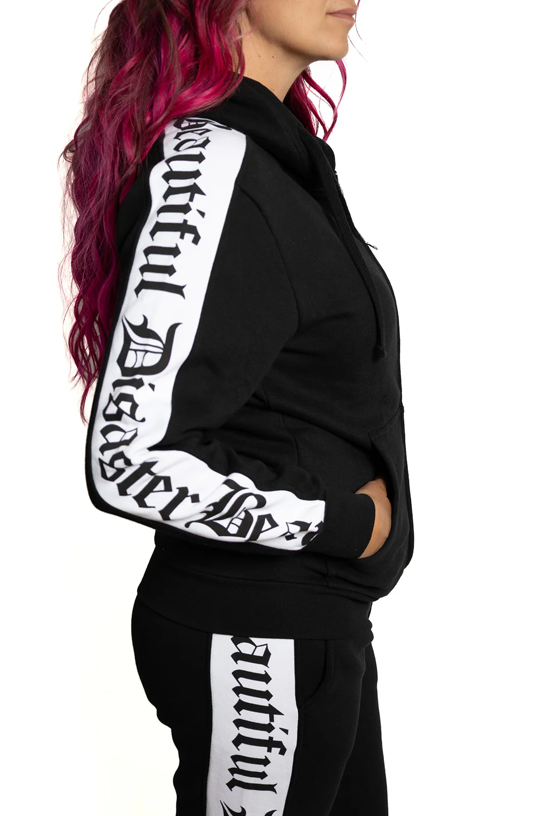 Punk Princess Sweatsuit Pant - Black/White - Image 4
