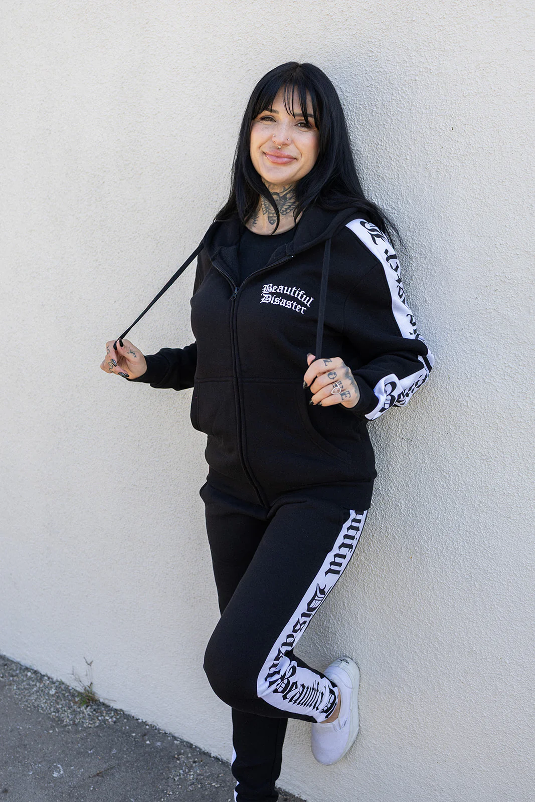 Punk Princess Sweatsuit Pant - Black/White - Image 8